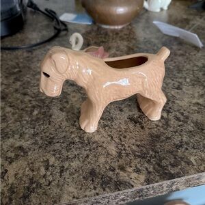 McCoy Ceramic Dog Figurine Planter